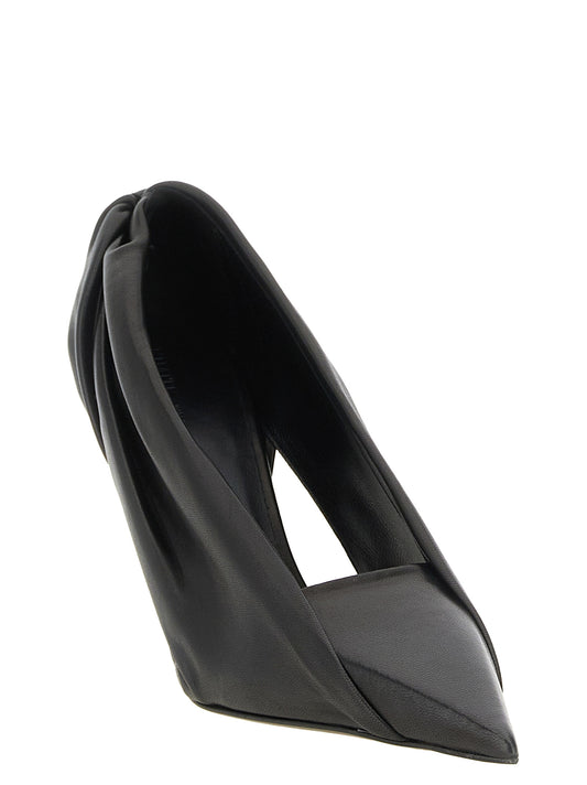 Black Calfskin High Heel Pumps