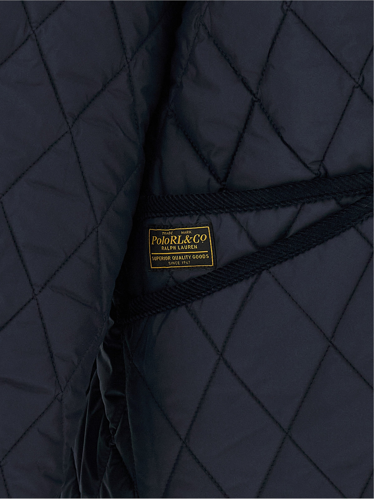 Blue Polyester Full-Length Jacket