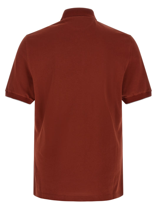 Red Cotton Polo Shirt
