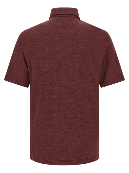 Bordeaux Virgin Wool Polo Shirt
