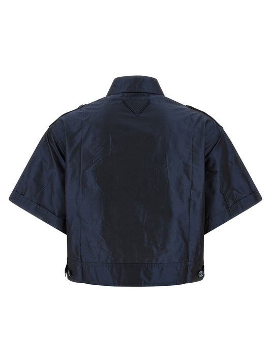Blue Silk Blouse