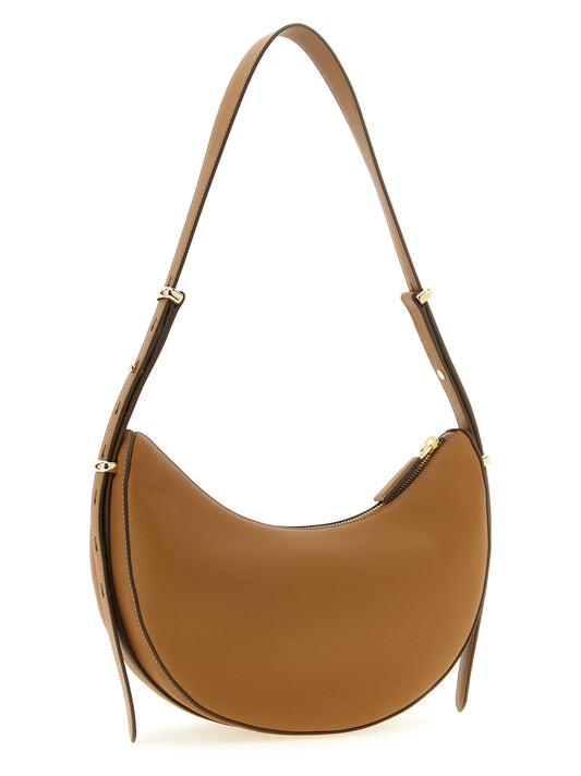 Brown Calfskin Shoulder Bag