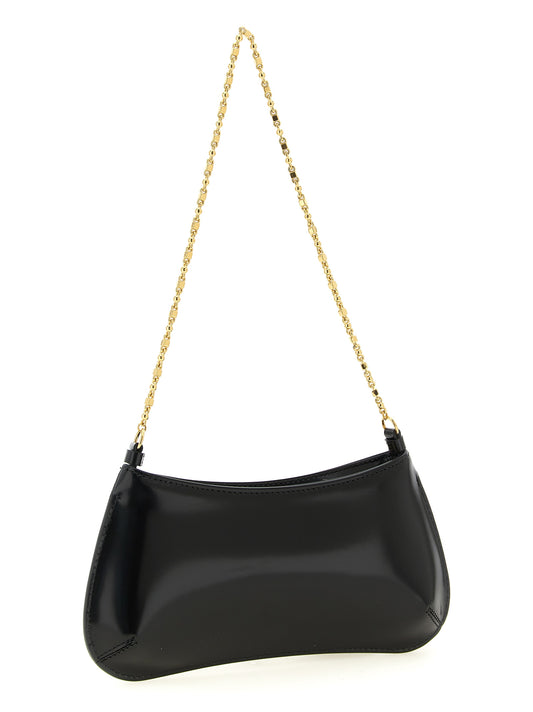 Black Calfskin Shoulder Bag