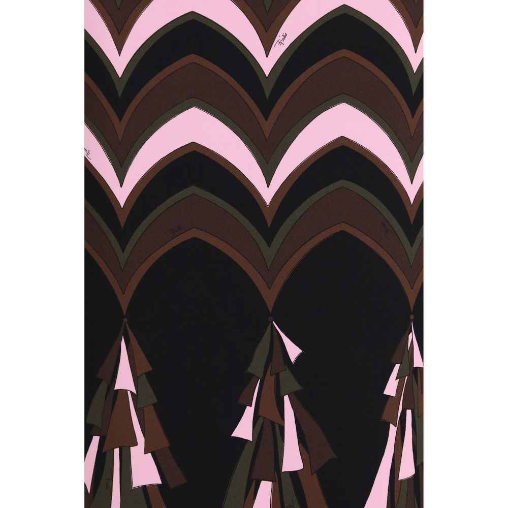 Multicolor Polyamide Long Skirt