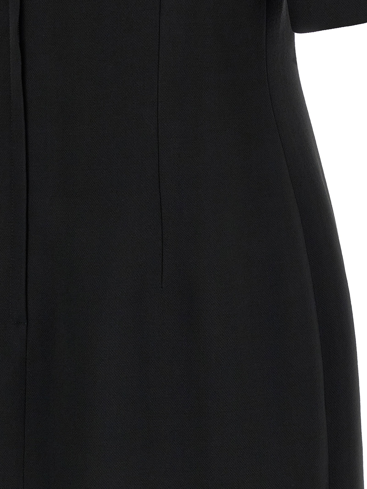 Black Virgin Wool Midi Dress