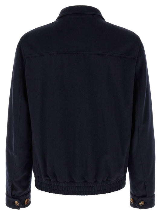 Blue Virgin Wool Bomber