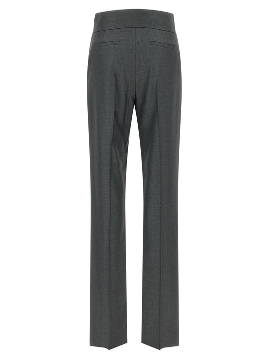 Gray Virgin Wool Dress Pants
