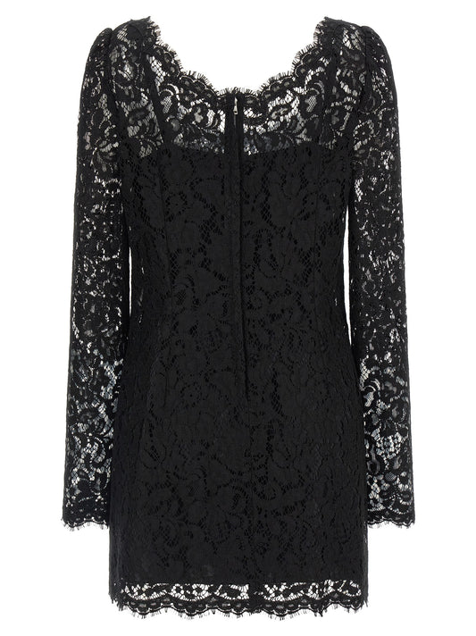 Black Cotton Short Dress