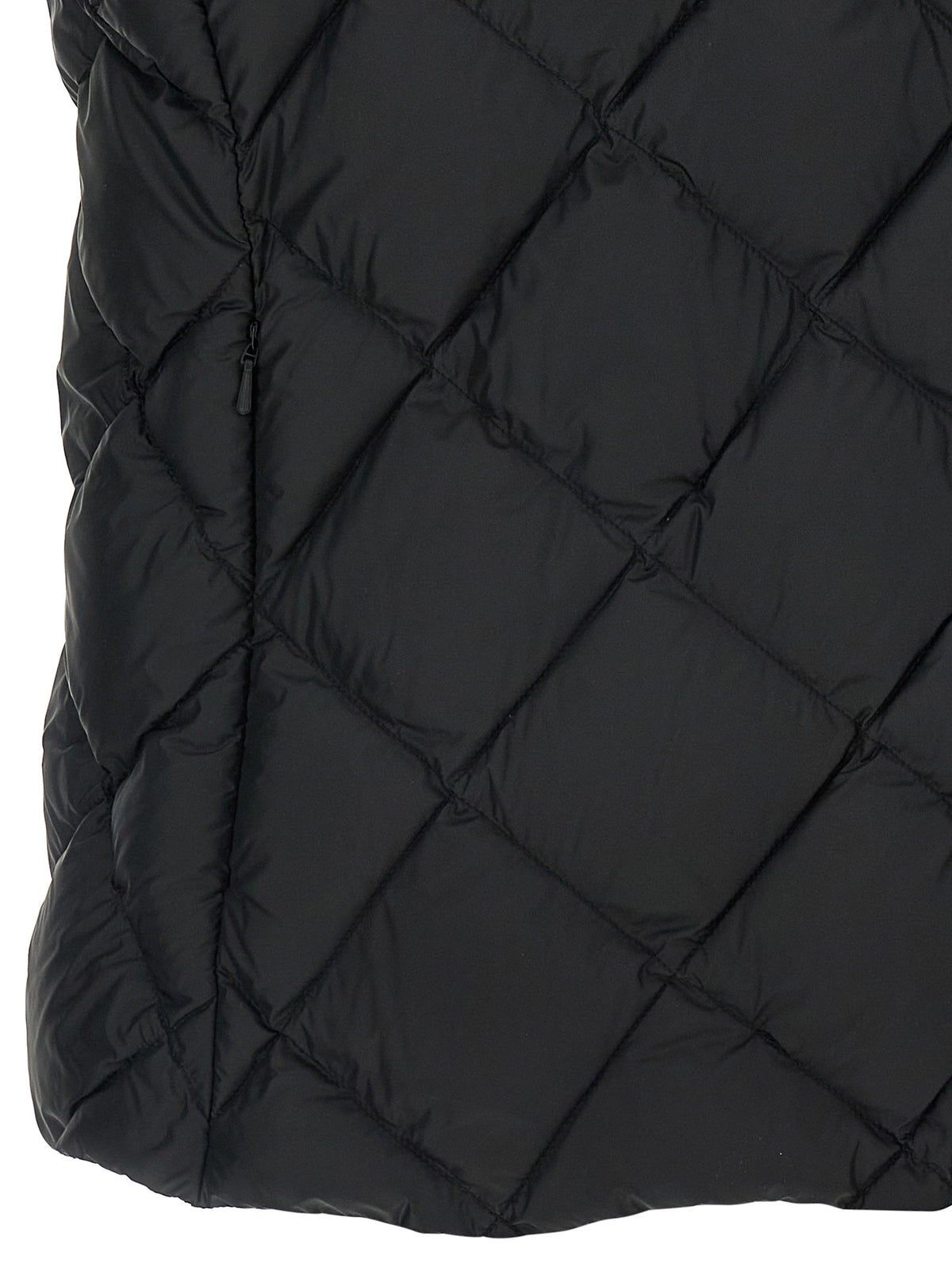 Black Polyester Sleeveless Jacket