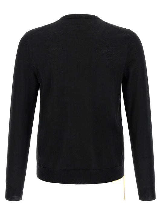 Black Virgin Wool Cardigan