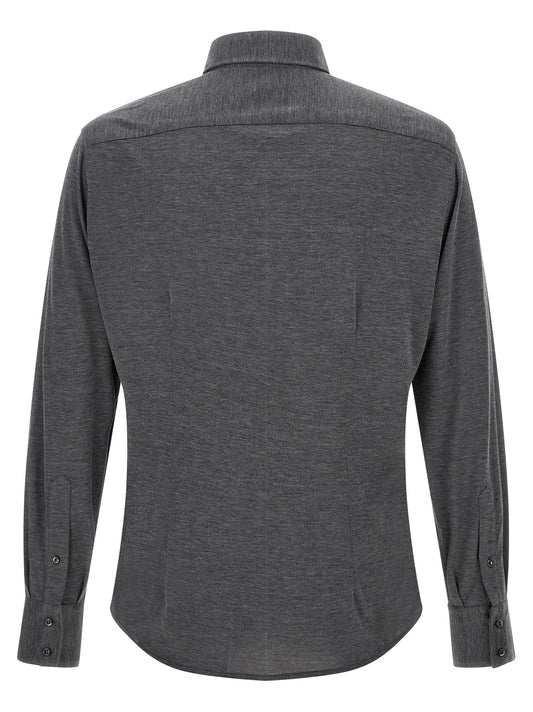 Gray Silk Blouse