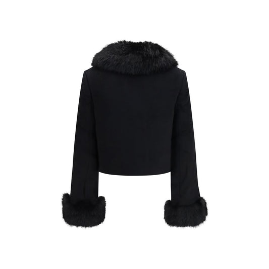 Black Wool Oves Aries Full-Length Jacket
