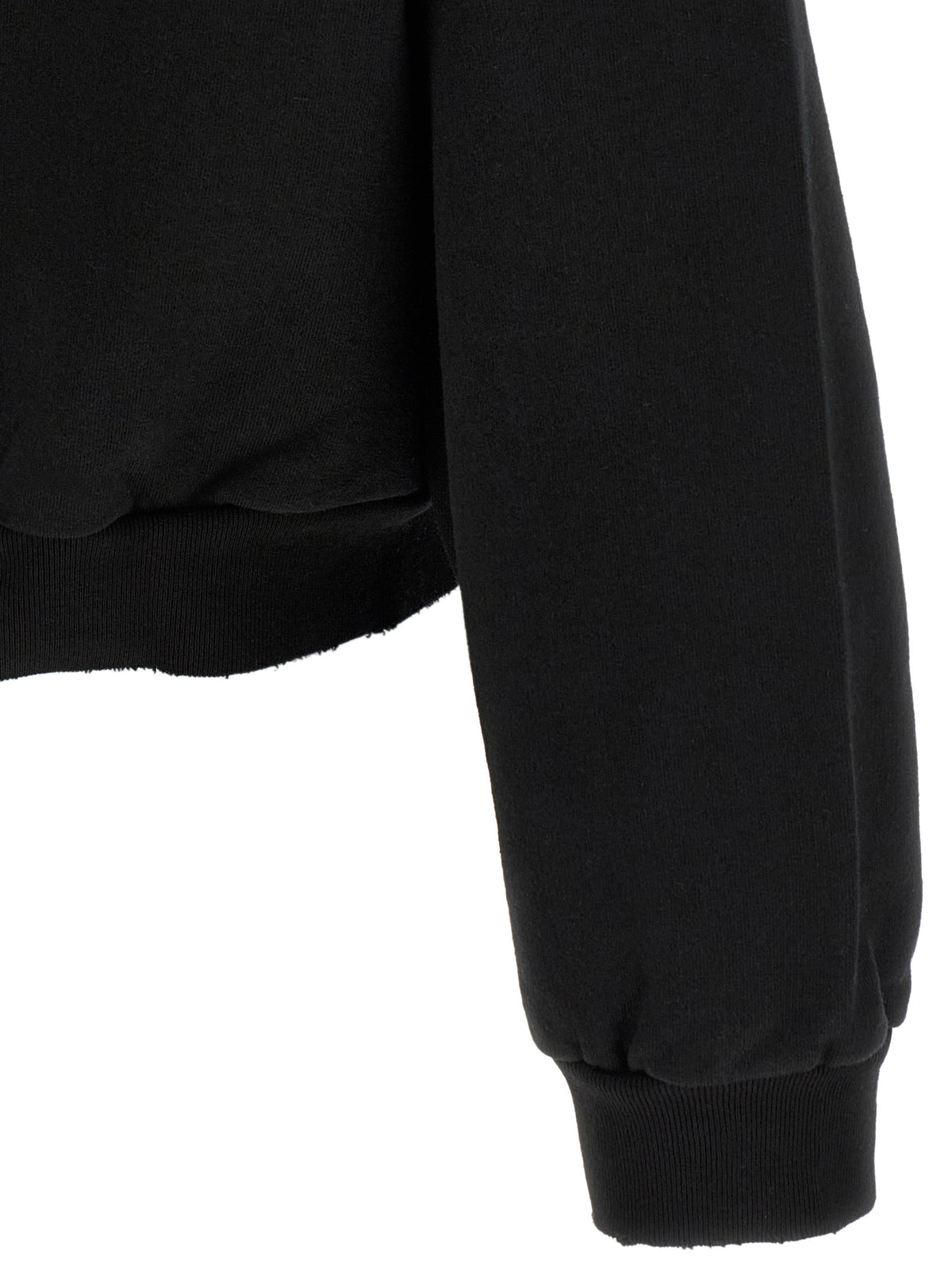 Black Cotton Sweatshirt