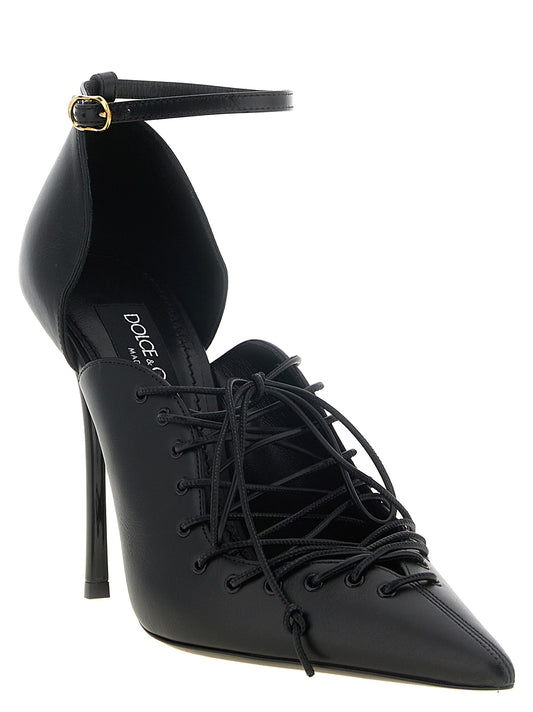 Black Calfskin High Heel Pumps