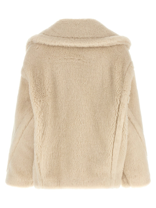 White Alpaca Leather Coat