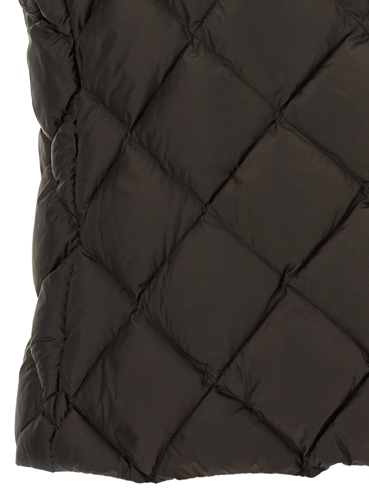 Brown Polyester Sleeveless Jacket