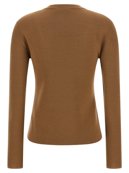 Beige Virgin Wool Cardigan