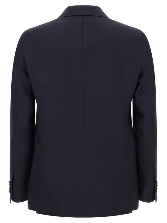 Blue Virgin Wool Two-Piece Suit