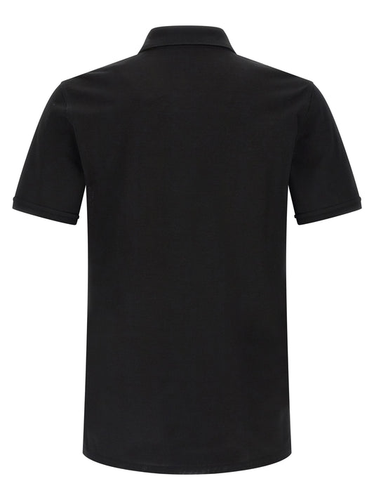 Black Cotton Polo Shirt
