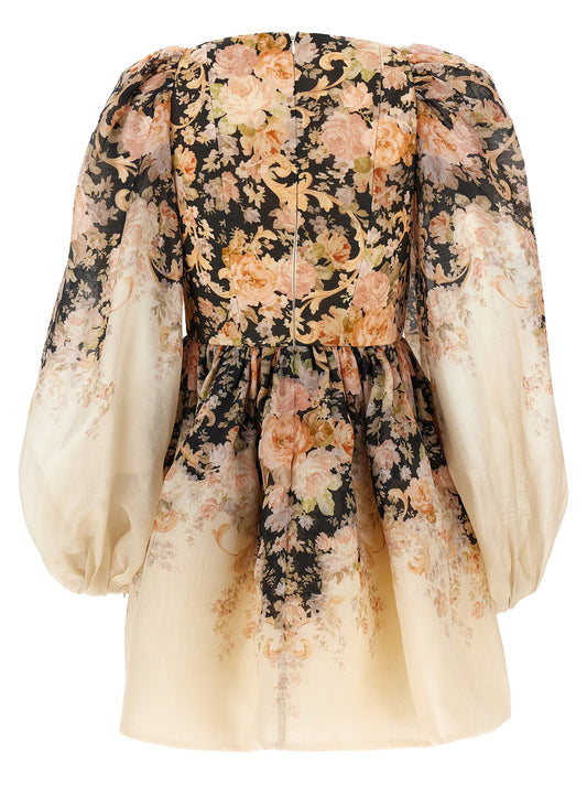 Multicolor Linen Casual Dress