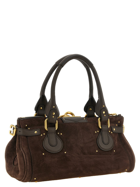 Brown Calfskin Shoulder Bag