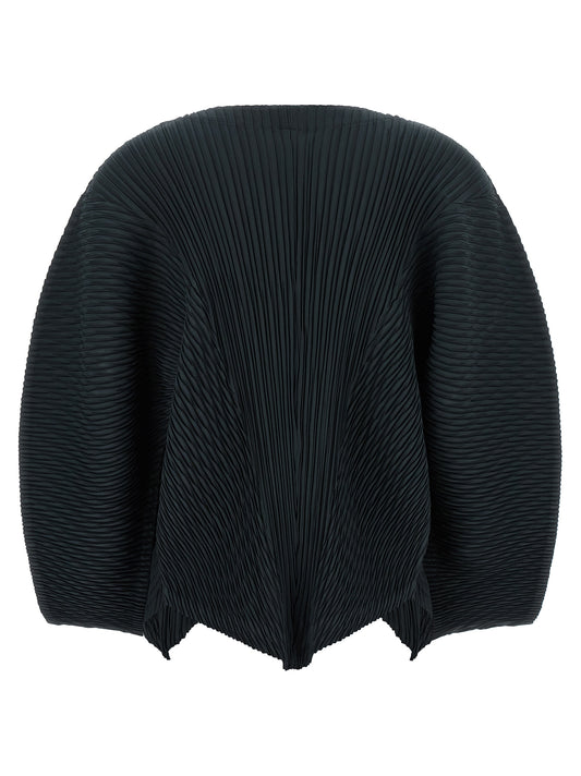 Black Polyester Cardigan