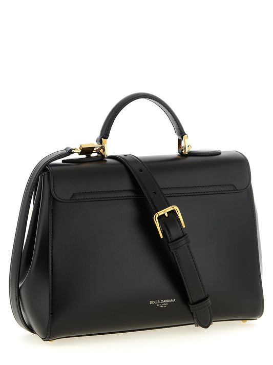 Black Lamb Leather Handbag