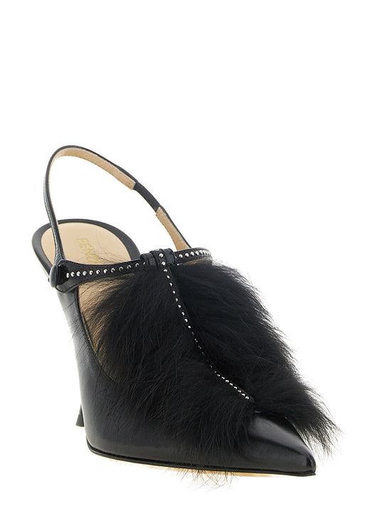 Black Calfskin High Heel Pumps