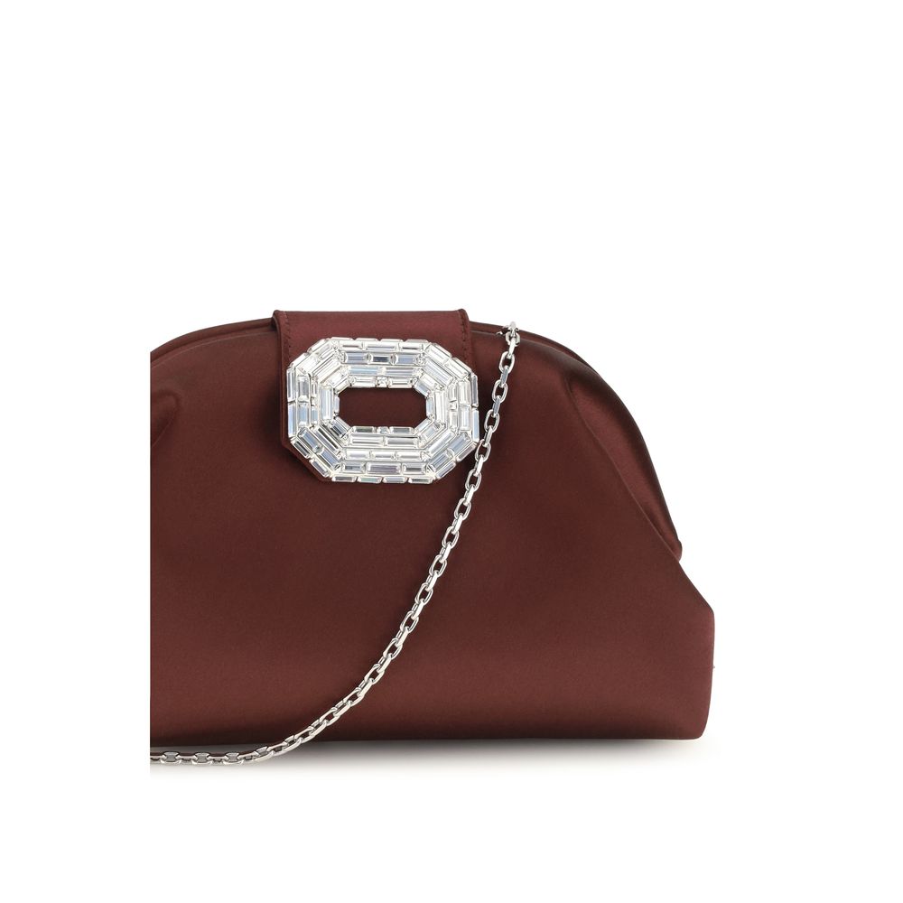 Bordeaux Satin Shoulder Bag