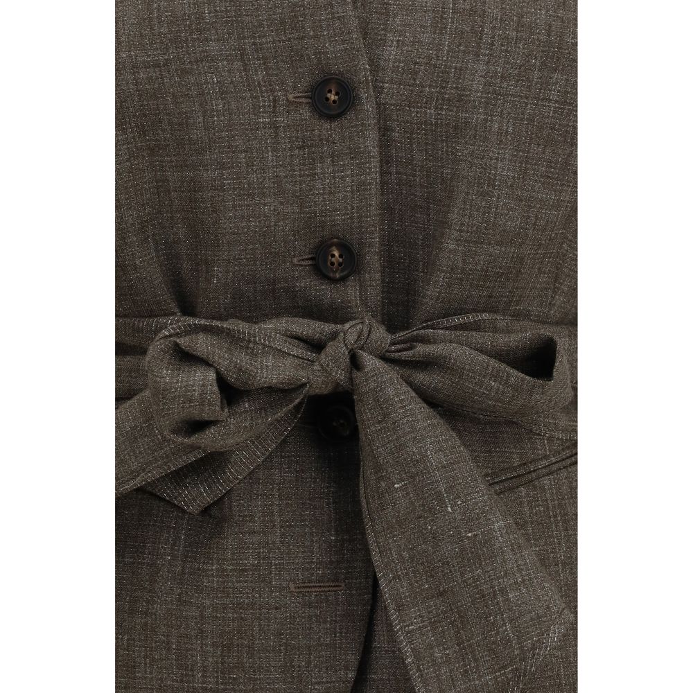 Brown Linen Blazer