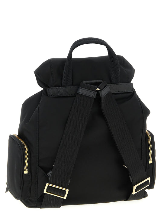 Black Recycled Polyamide Backpack