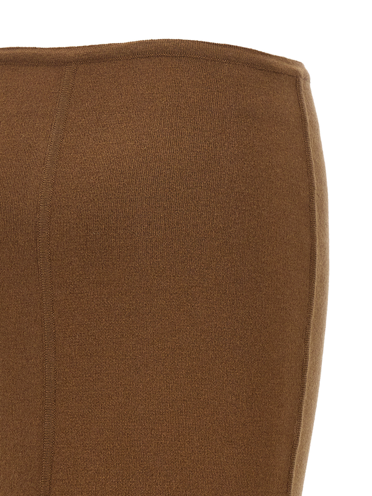 Brown Virgin Wool Mini Skirt
