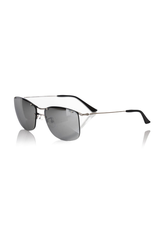 Silver Metallic Fibre Men Sunglass