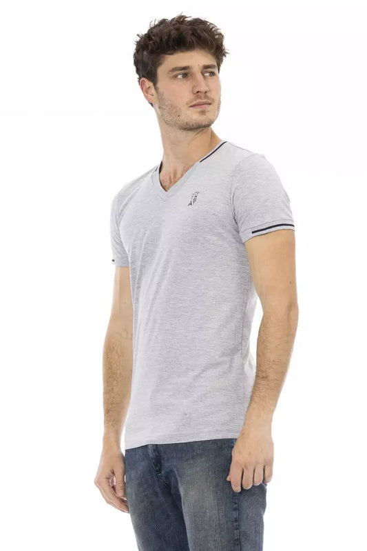 Gray Cotton Men's T-Shirt