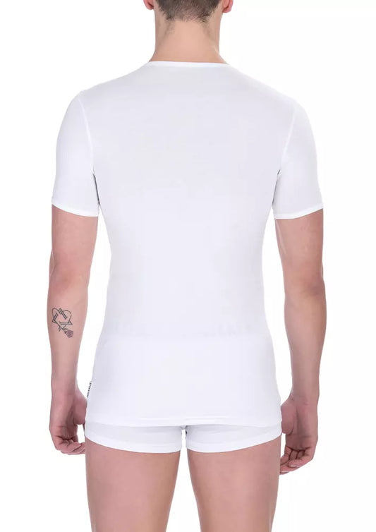 White Cotton Men's T-Shirt Bi-Pack Crew Neck
