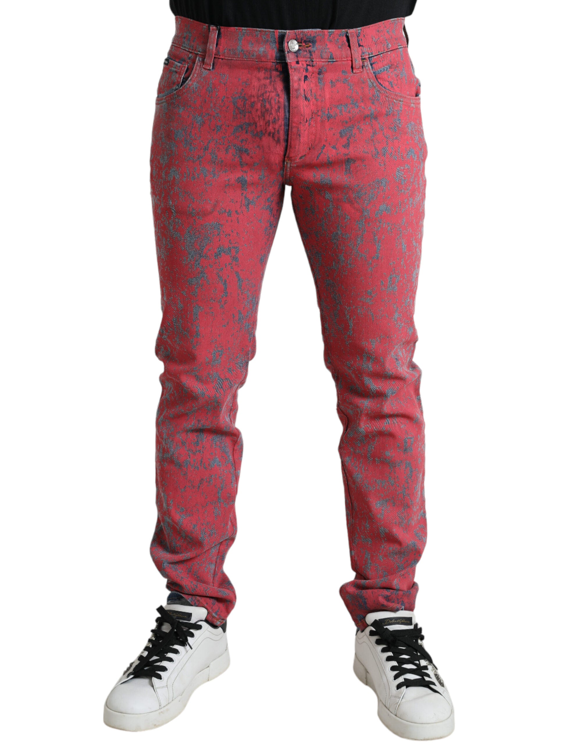 Fashion red skinny jeans for men