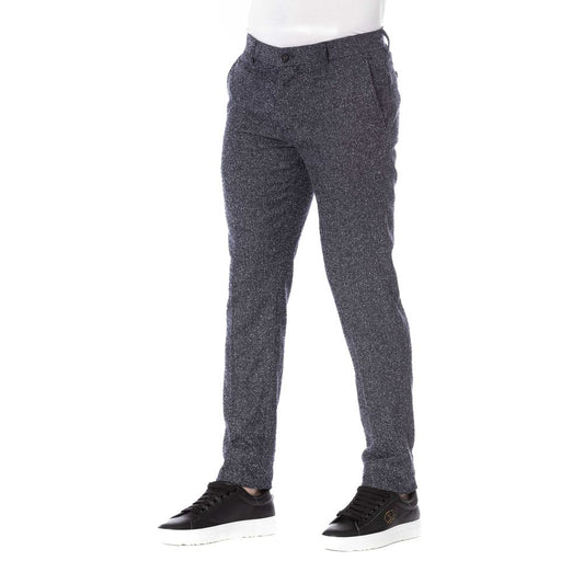 Black Cotton Men Pant