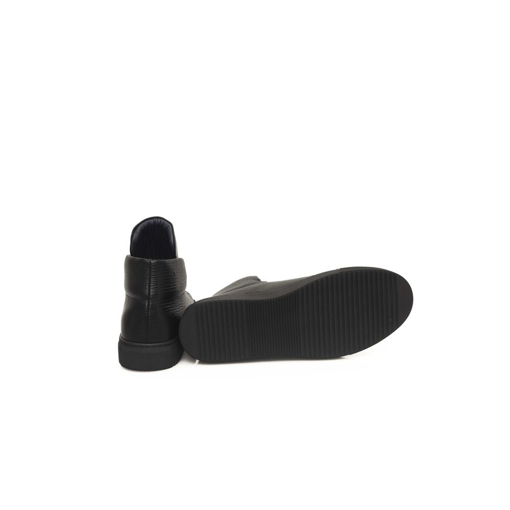 Black Calfskin Men Sneaker