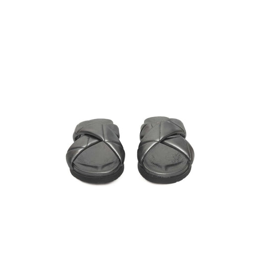 Gray Lambskin Women Sandal