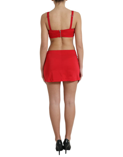Exquisite Red Cut Out Bodycon Mini Dress