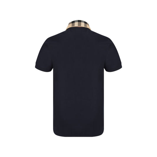 Blue Cotton Polo Shirt