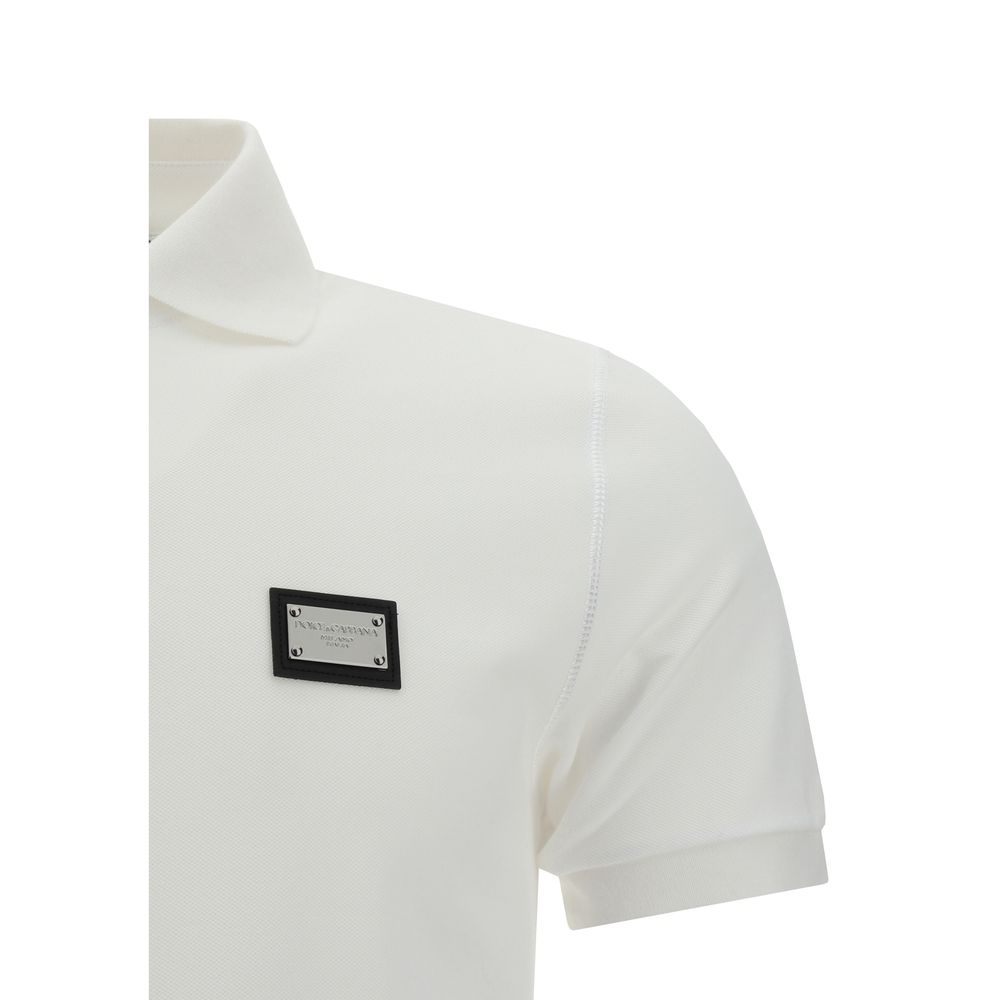 White Cotton Polo Shirt