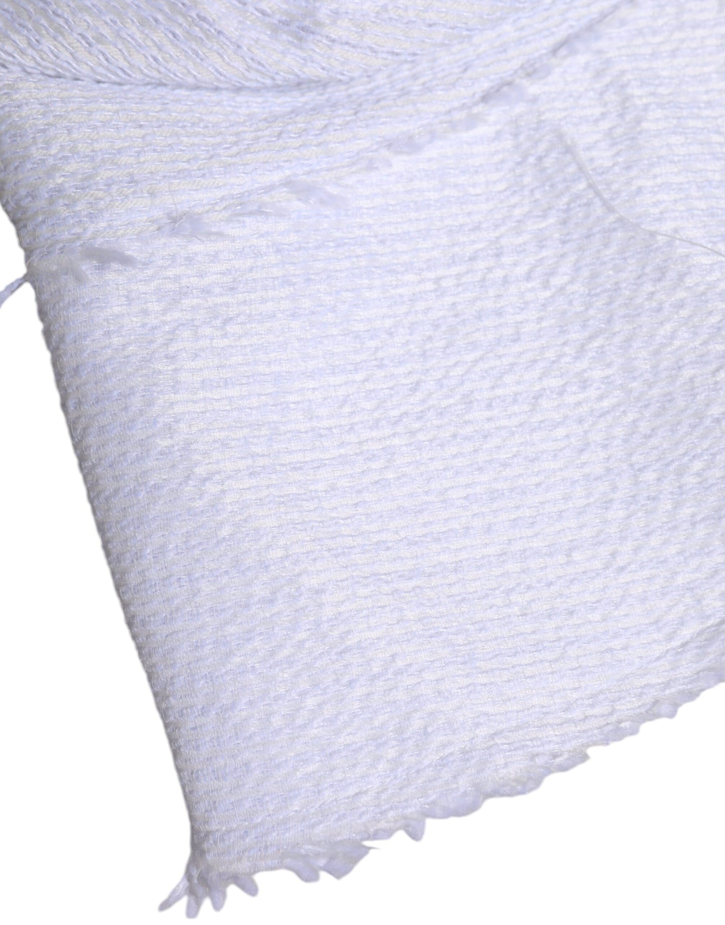 White Polyester Wide Brim Bucket Hat