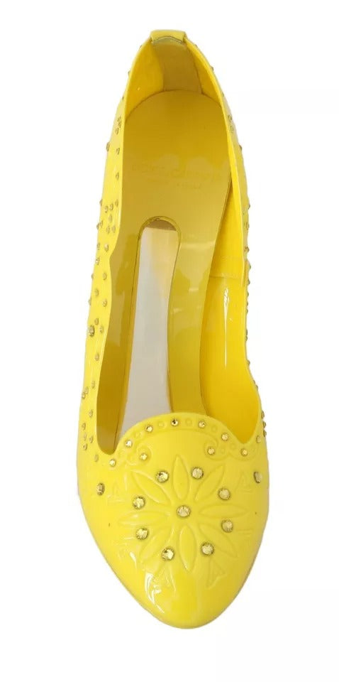 Yellow Crystal Heels CINDERELLA Shoes