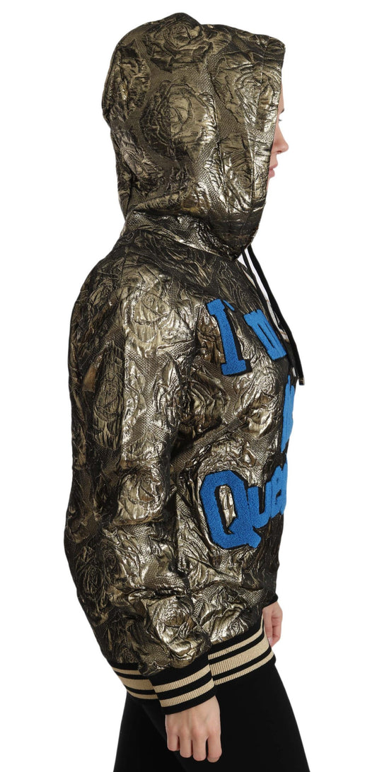 Im The Queen Jaquard Gold Sweatshirt Hoodie