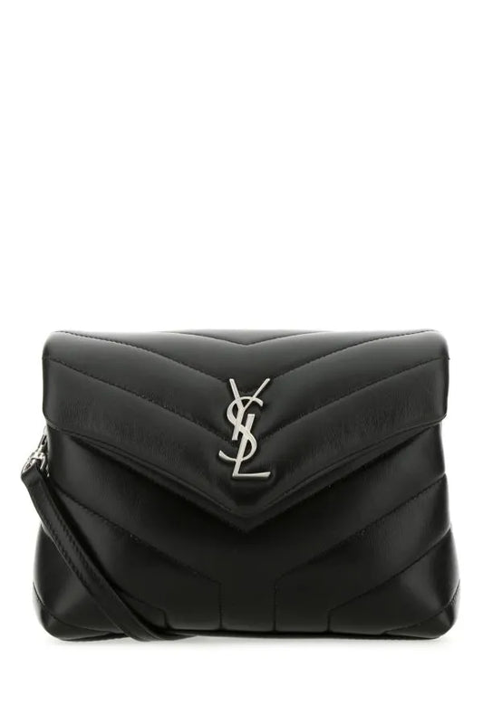 Black Leather Toy Loulou Crossbody Bag
