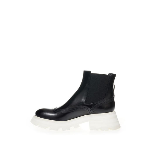 Black Leather Chelsea Boots