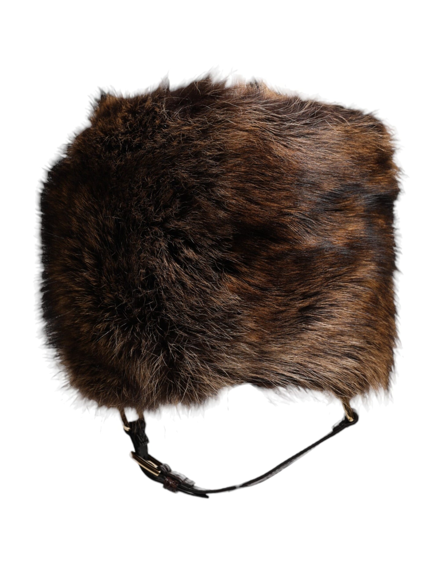 Brown Fur Women Bucket Hat