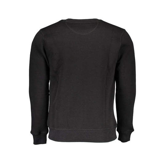 Black Cotton Men Sweatshirt
