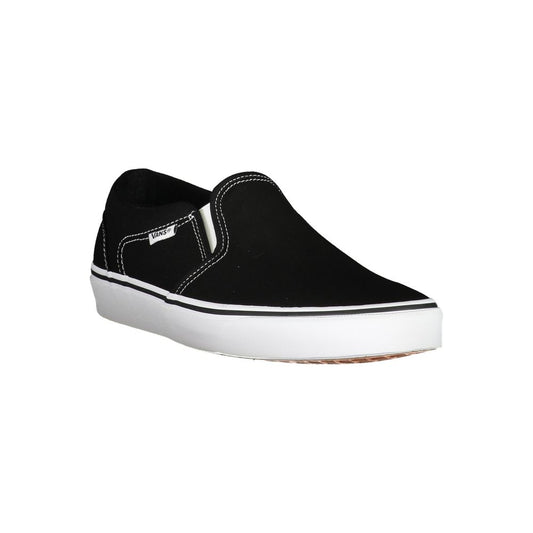 Black Polyester Men Sneaker